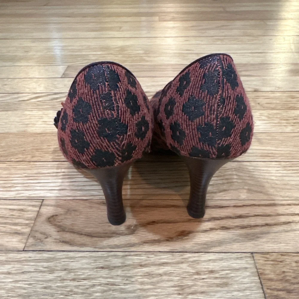 Ruby Shoo Brand new Red & Black Floral Retro Heels EU 38 (US 7.5–8) - Picture 4 of 6